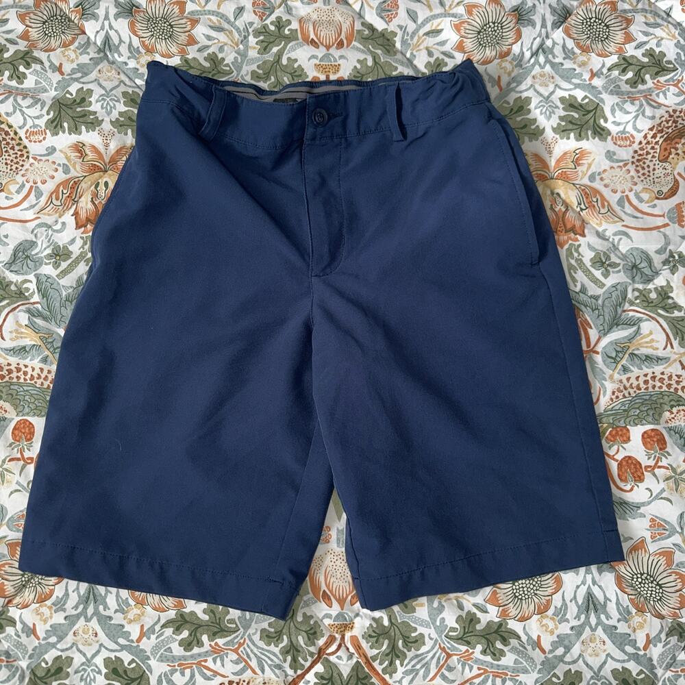 Slazenger Boys Golf Shorts Size Med. Performance Adjustable Waist Navy